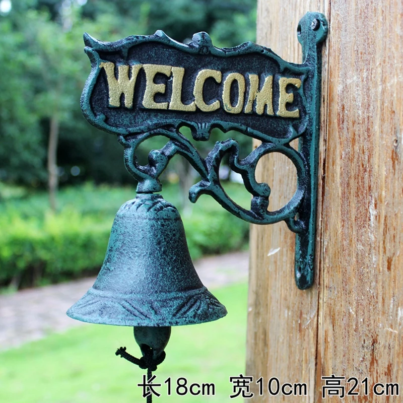 JD деревенский Ретро Добро пожаловать в двухсторонний дверной звонок с