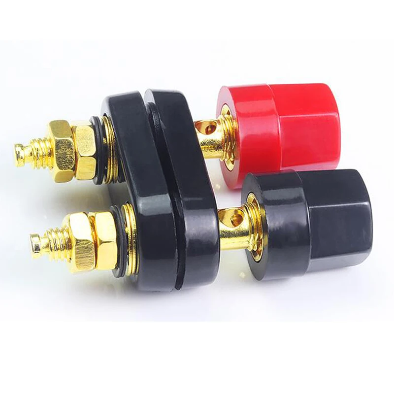 Высокое качество связывания пост красный черный разъем банан вилки пара