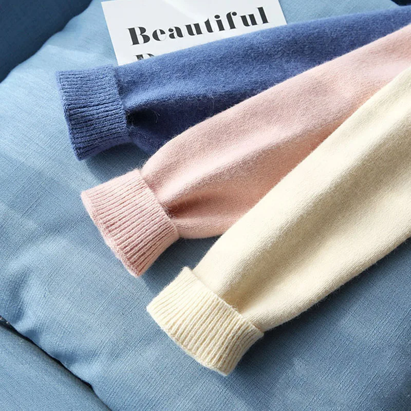 Зимнее вязаное платье свитер SEDUTMO женские теплые плотные платья туника