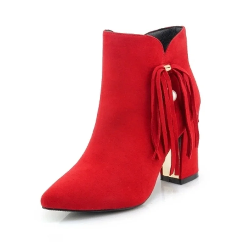 Зимняя Свадебная обувь Новинка 2019 года женские ботинки на Высоком толстом