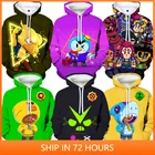 Худи PRIMO MORTIS Shoot Stars, 3d Crow, новинка 2021, детские топы, одежда для девочек и мальчиков, куртка в стиле Харадзюку, Детская толстовка