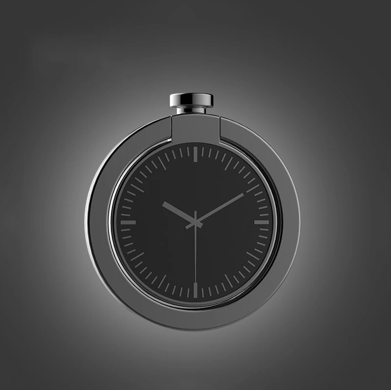 Черный SHELLNAIL часы-телефон gps палец кольцо держатель для iPhone анти-падение сцепление Крепление Телефон кольцо металлические подставки магнитный автомобильный держатель - Цвет: Черный