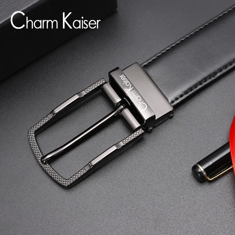 

CalacmKlelm rotary pin buckle double-sided leather belt, leisure joker young and middle-aged belt