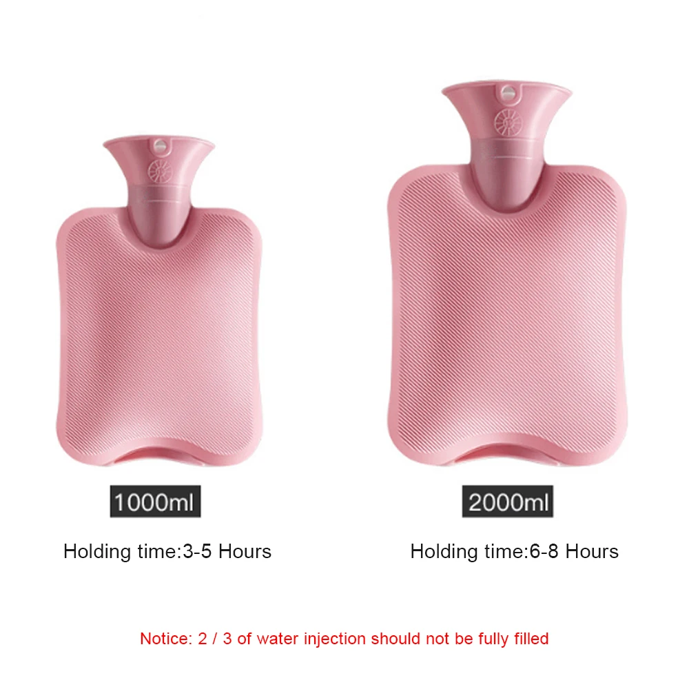 

1000ml/2000ml Large Capacity Hot Water Bottle Quality Hot Water Bottles With Knitted Cover Winter Warm Heat Reusable Hand Warmer