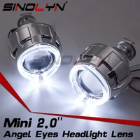 sinolyn 2 inch angel eyes led bi xenon projector lens for h4 h7 car motorcycle headlight drl ring light headlamp cars products