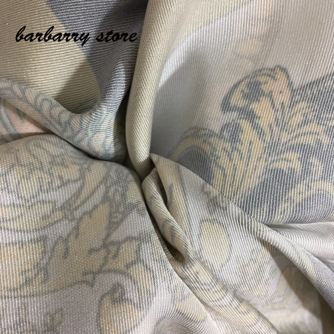 

21 luxury brand retro printing fashion women's long skirt high waist slim sleeveless dress temperament round neck straight skirt