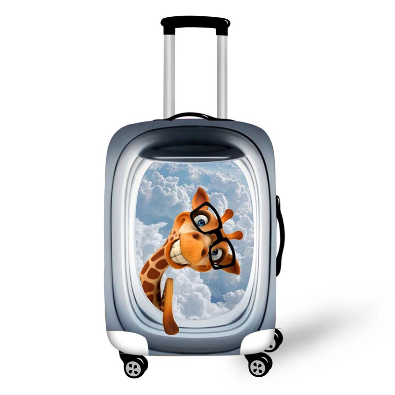 3D чехол для багажа с космическим животным эластичный костюма на колесиках