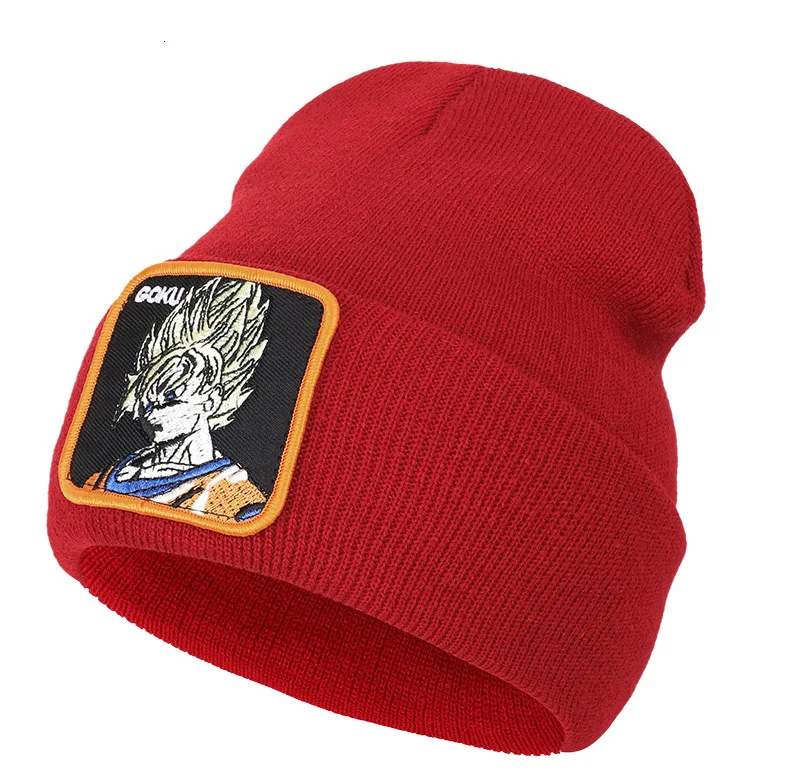 Dragon Ball GOKU Vegeta Beanie, высококачественные хлопковые повседневные шапочки для мужчин и женщин, теплая вязаная зимняя шапка, модная однотонная шапка унисекс