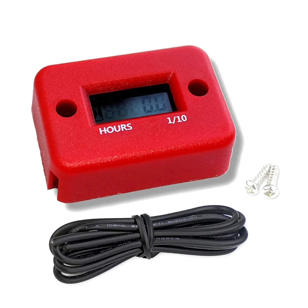 

Motorcycle Inductive Digital Waterproof Hour Meter Engine Gauge Hour Meter LCD Display for Bike Motorcycle ATV Boat Offroad