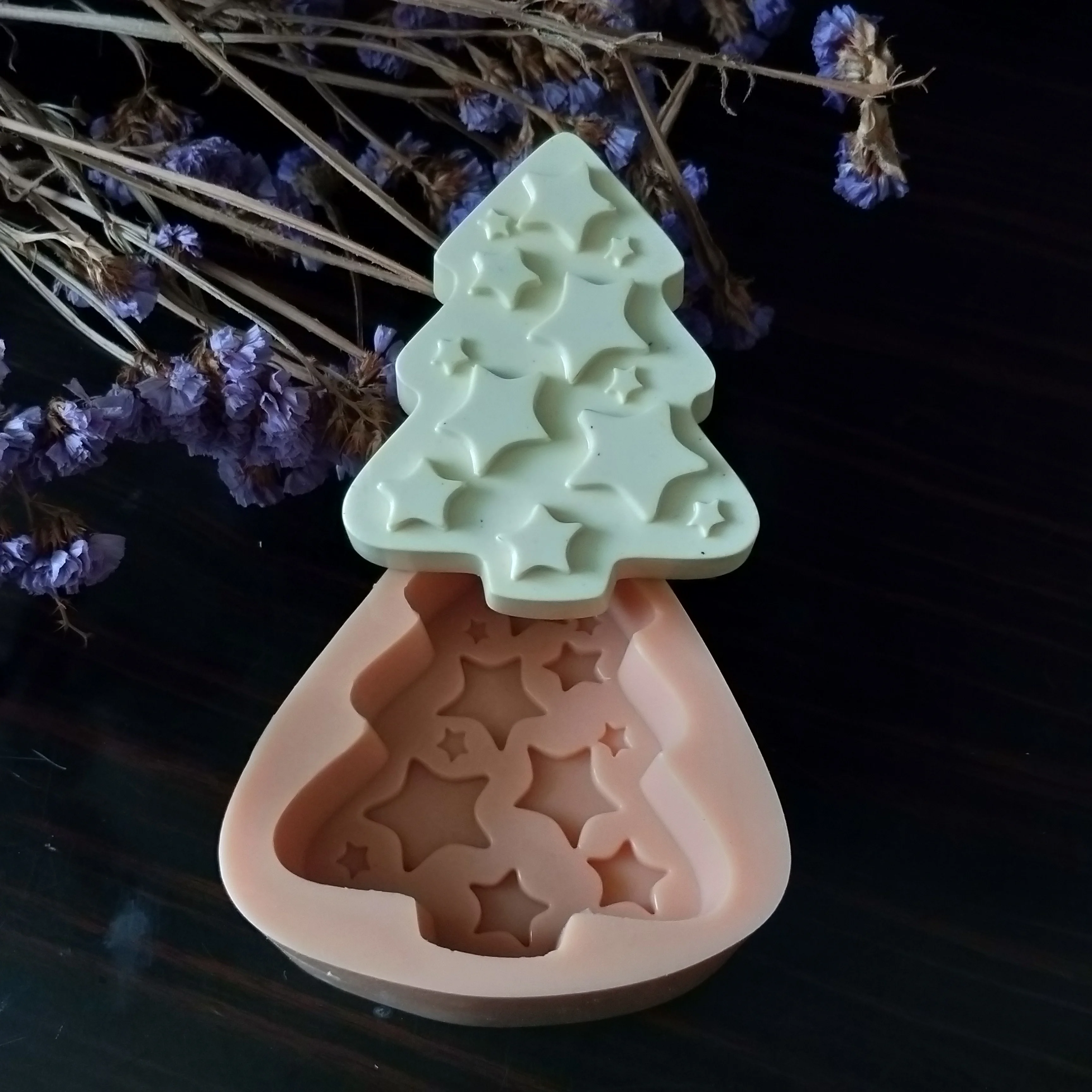 Новогоднее мыло Рождественская силиконовая форма звезда Рождество фотоформа