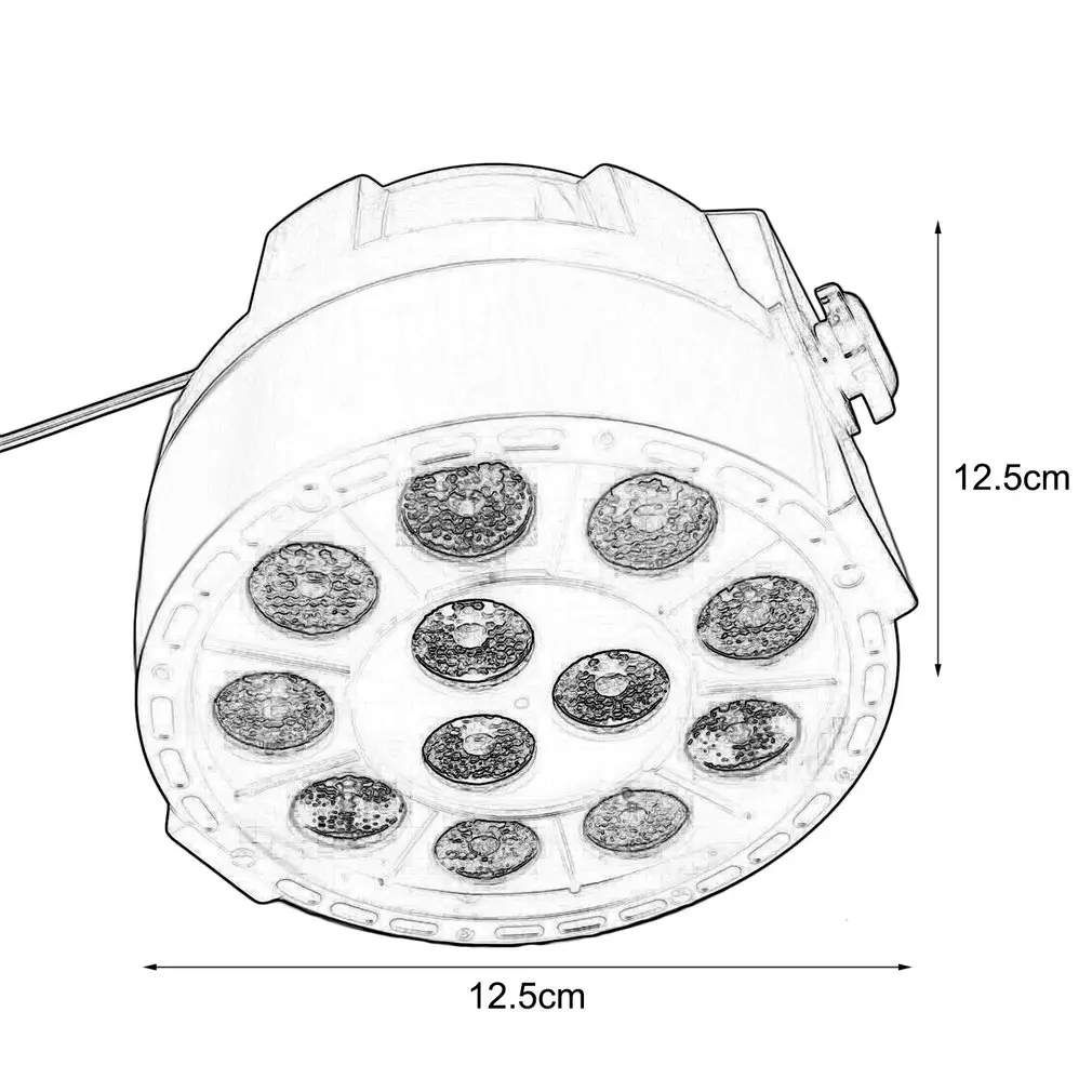 

ICOCO 12*1W LED Flat Plastic RGB LED Stage Light 4 Control Model Lighting for Party Bar KTV Flash Deal Sale for US/EU/AU/UK Plug