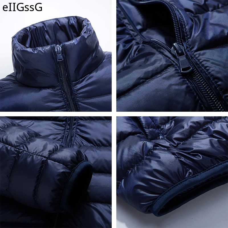 Men Down Jacket 60% Velvet Content Loose Large Size Thin Down Jacket Golden Classic Fashion Warm Slim Casual Down Jacket Men 6XL