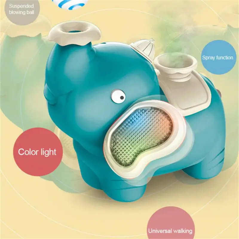

New Cute Fun Spray Baby Elephant Blowing Ball Electric With Light Music LED Light Toys Gift Spray Toy Summer Play Water 2022
