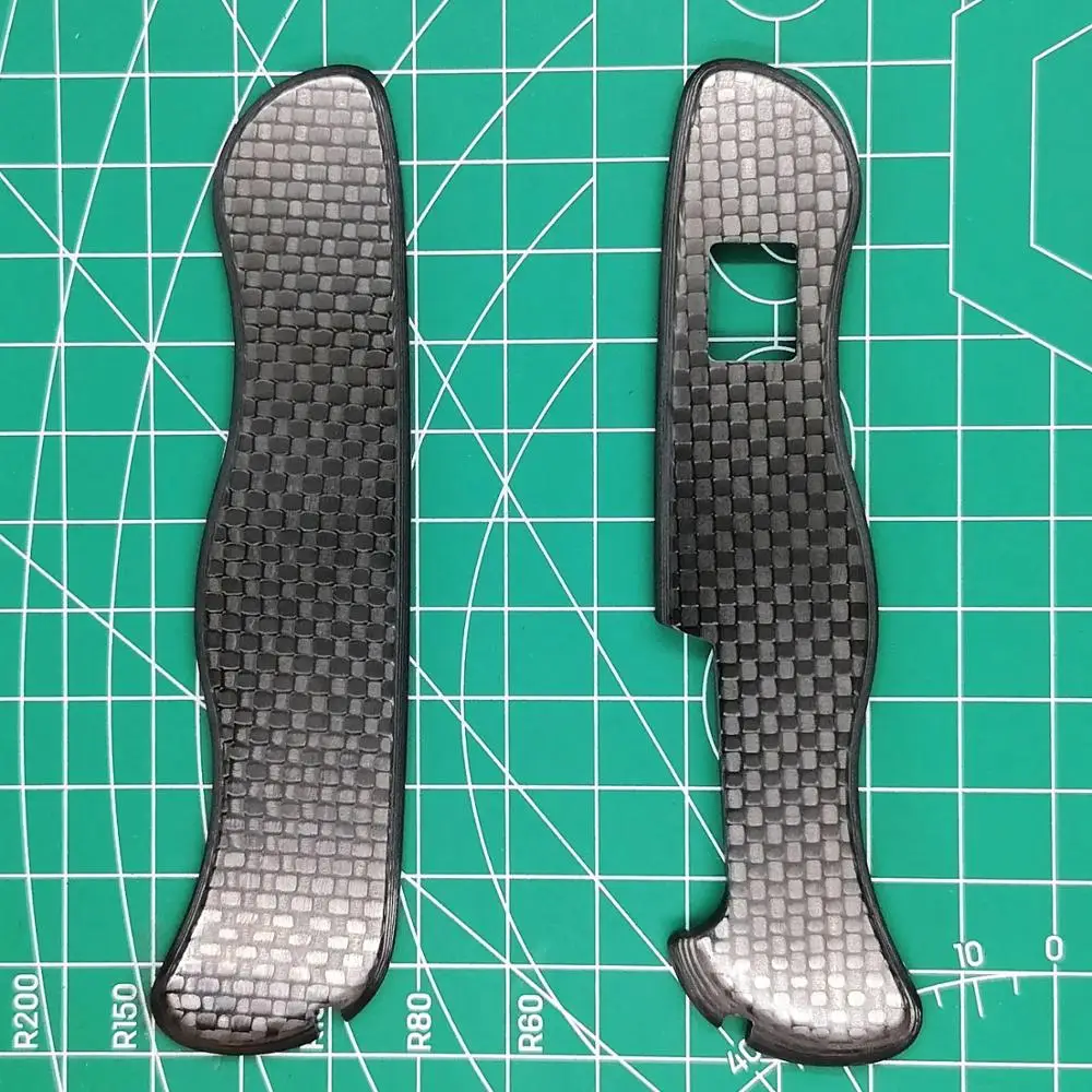 1 Pair Custom Hand Made 3K Carbon Fiber Scales Handle for 111mm Victorinox Swiss Army Knife
