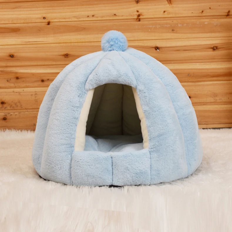 Blue Pet Cat Cave палатка дом Питомник зимняя одежда для собак гнездо складной спальный шезлонг коврик щенок высокого качества корзина маленькая собака кошка кровать - Цвет: Blue