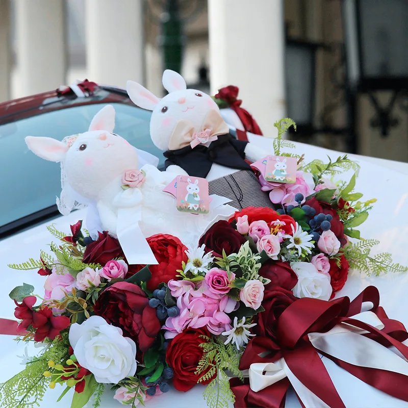 Мультяшная кукла в форме сердца диск свадебное украшение автомобиля Имитация