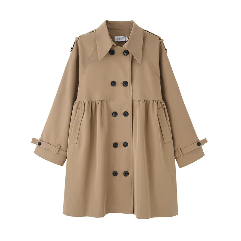 

Women Loose Coats 2021 Autumn Turn-down Collar Ladies Trench Coat Long Khaki Windbreaker Female Korean Fashion New Jacket