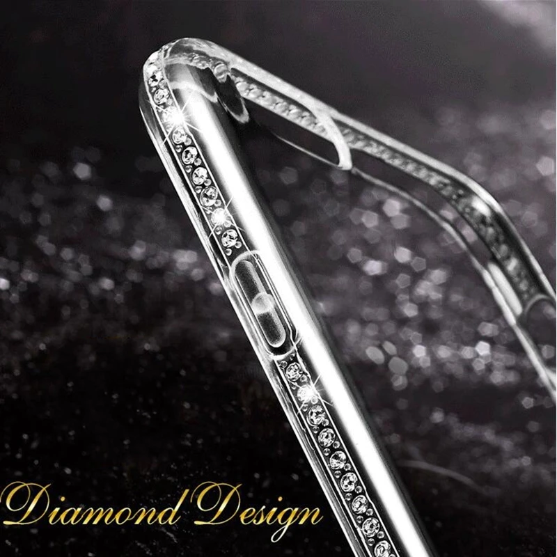 Для iphone 12 11 pro Max Case se 7 8 Plus Mini Bling Rhinestone мягкий прозрачный чехол для 6 6s 5 5s чехол|case for