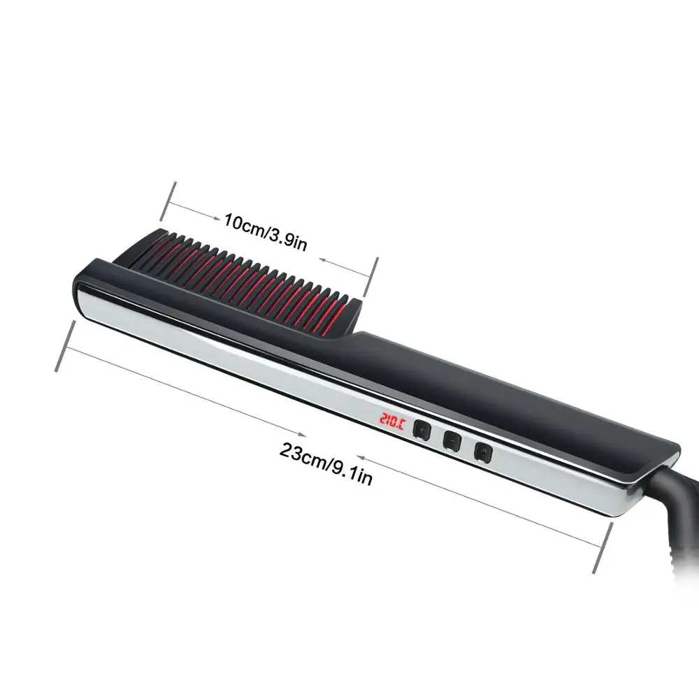 

Straightening Beard Brushes Hair Straightener Brush Hot Comb Hot Air Brush Beard Straightener Brush for Men Hair Iron Heat Comb