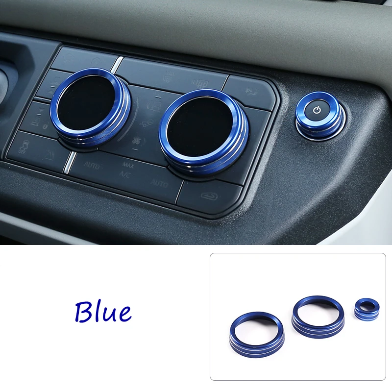 

Car Aluminum Alloy For Land Rover Defender 2020 Car Styling Volume and Air Conditioning Knobs Trim Ring Car Accessories