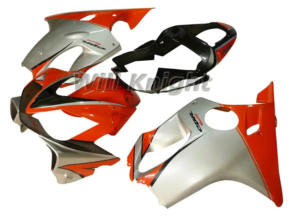 Красный Серебряный ABS обтекатель для HONDA CBR600F4I CBR 600 F4I 2001 2002 2003 мотоциклетный