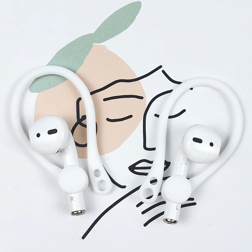 Защита airpods, ушной крючок, силиконовый, bluetooth, беспроводной держатель для наушников, наушники, ушной крючок для apple, анти-потеря, аксессуары для air pods