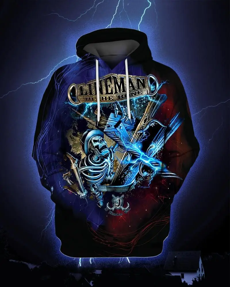 

PLstar Cosmos 3DPrint Newest Lineman Work Unique смешные мужские/женские мужские уютные повседневные уличные толстовки/свитшоты