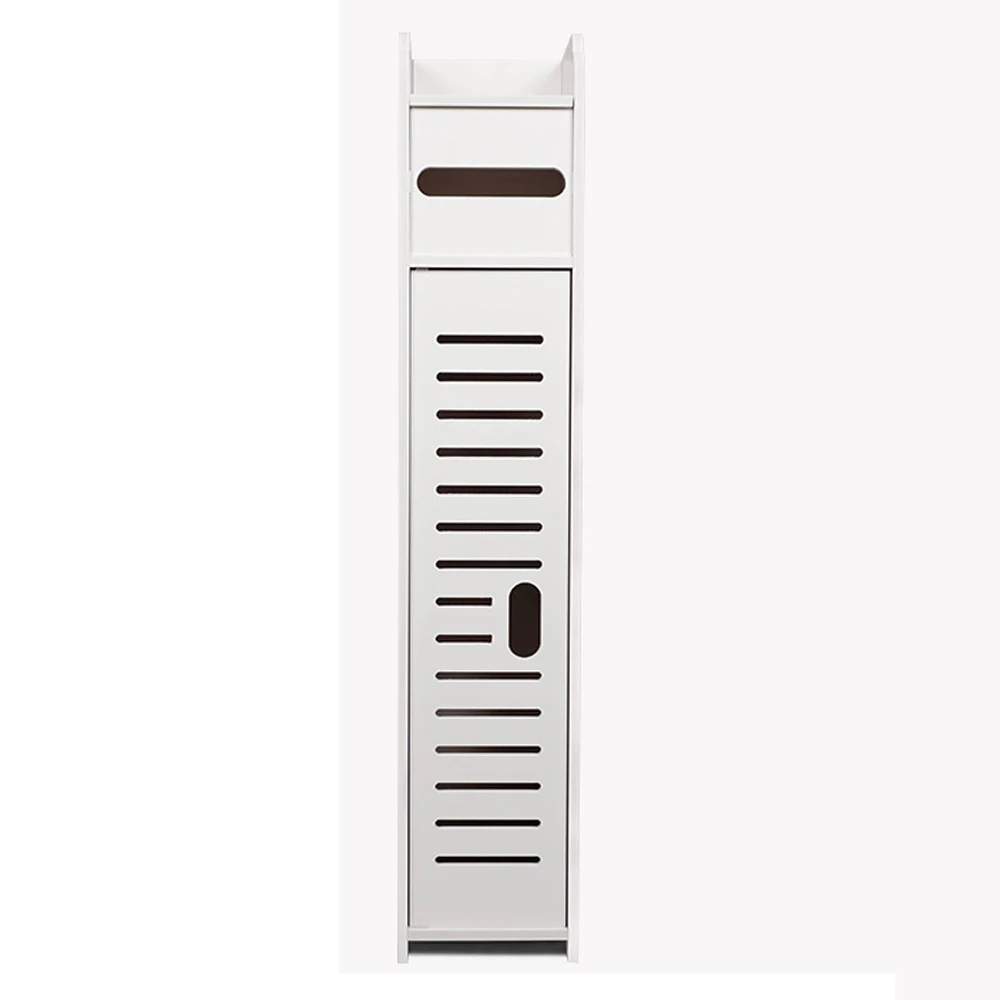 

European-Style Modern Bathroom Storage Shelf 800x155mm Floor Type With Cabinet Door Simple White Storage rack