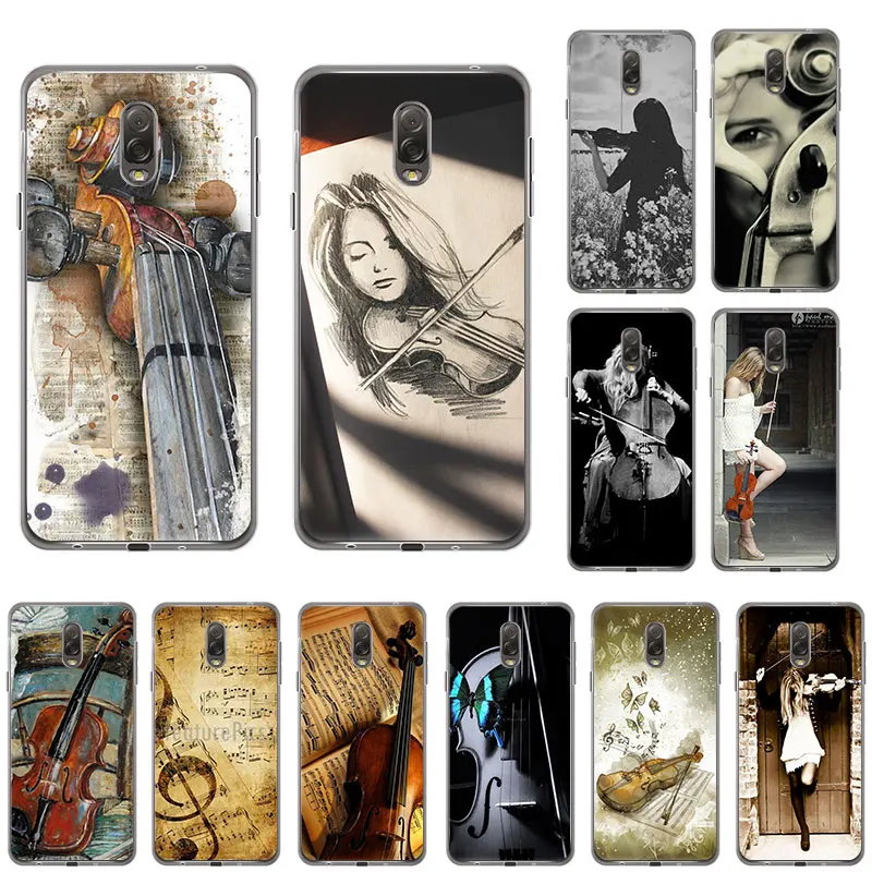 Роскошный Музыка скрипки Девушка Силиконовый чехол для мобильного телефона Samsung