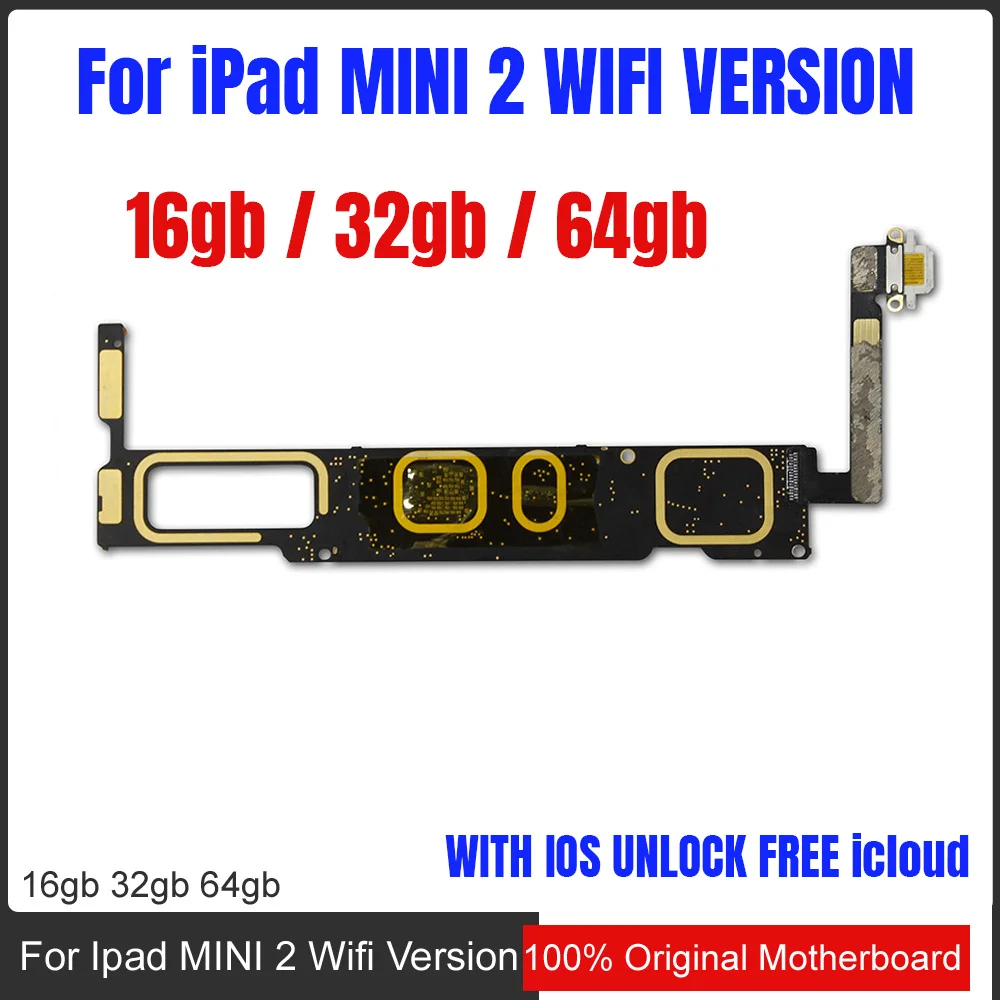 16/32/64gb разблокирована A1489 для Ipad mini2 logic панели для Ipad mini 2 Замена материнской платы Материнская плата с чипом A1490or A1491