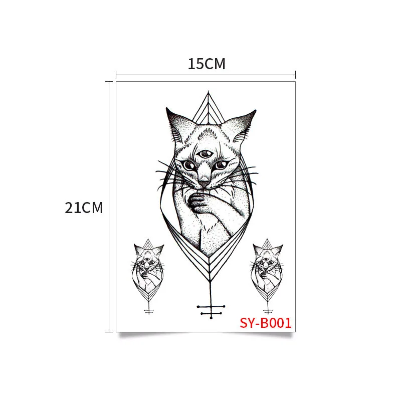 Временные водонепроницаемые милые геометрические татуировки для девочек с