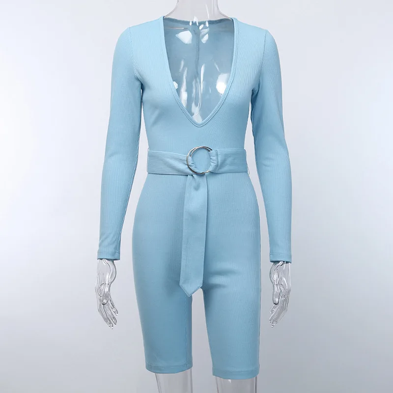 2019 облегающий сексуальный комбинезон женские комбинезоны с низким вырезом