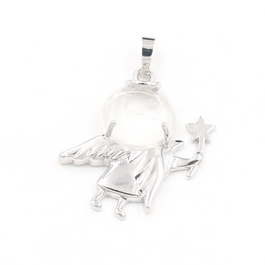 Tiger Eye Stone Silver Plated Angel Star Pendant Rock Crystal Classic Style Jewelry | Украшения и аксессуары