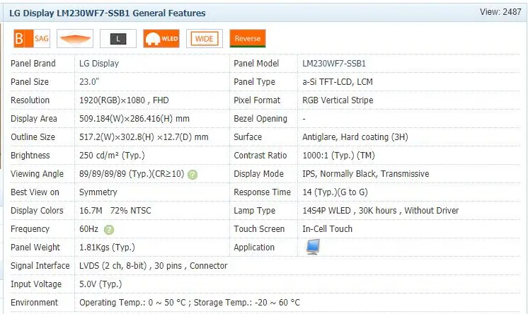 23 3,5 дюйма ЖК модель сенсорного экрана LM230WF7 SS B1 SSB1 для lenovo ideacentre aio 510-23ISH 510-23ASR все в одном компьютере