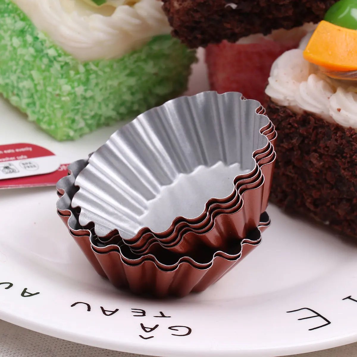 

6 шт. мини-форма в форме цветка из углеродистой стали, многоразовая антипригарная форма для яиц, форма для Маффин кекса, металлическая форма ...