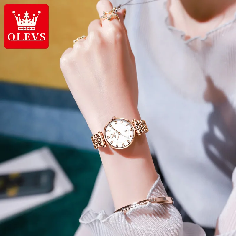 

OLEVS Luxury Mechanical Wristwatch Automatic Women's Watch Gift Sports Watches for Women Chronograph Quartz Relogio Masculino