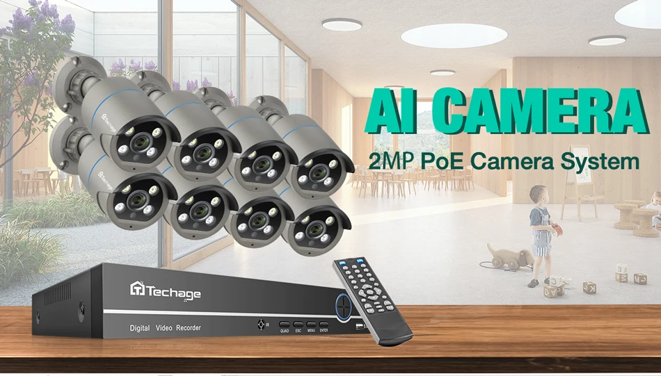 H.265 1080P 2.0MP 48 В POE IP камера двухсторонняя аудио ИК Открытый Водонепроницаемый P2P ONVIF CCTV безопасности видео наблюдения новая AI камера