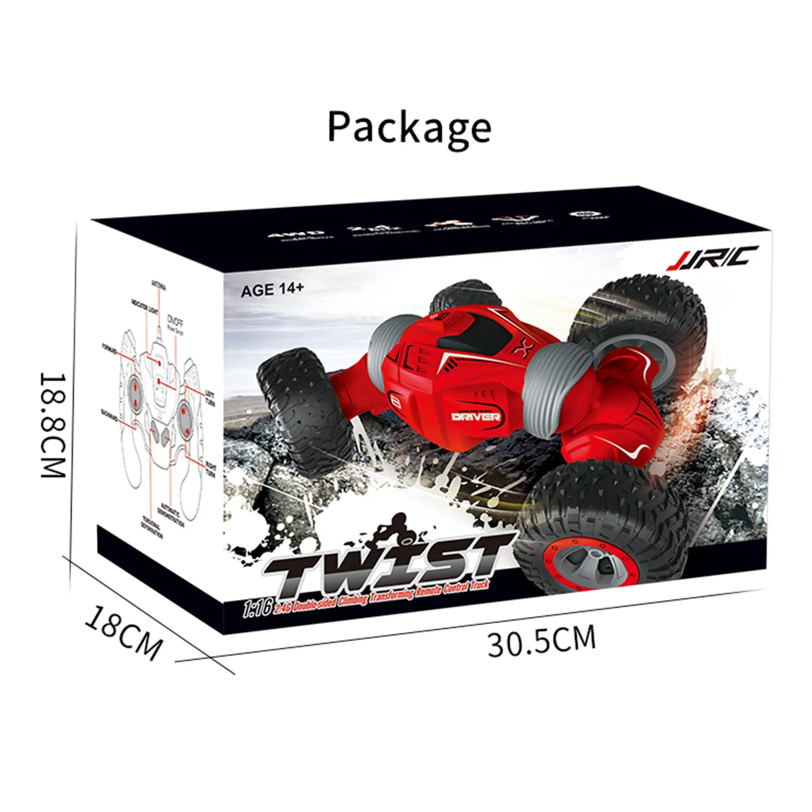 Jjr/c Q70 2 4 ГГц 4wd твист Пустыня грузовик Радиоуправляемая машина деформация детская