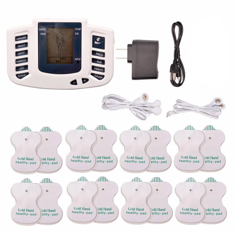 

Body foot neck massage massager electric 16 pad Muscle Relax Pain Relief Stimulator Massageador Tens Acupuncture Therapy Machine