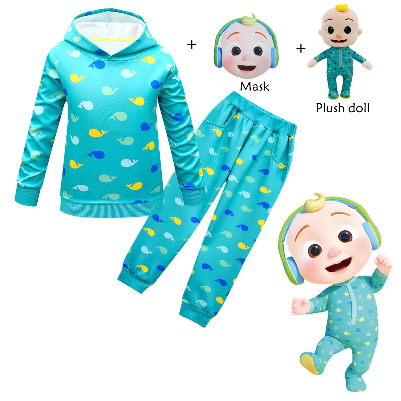 Костюм кокомелона для мальчиков на Хэллоуин одежда косплея аниме худи с длинным