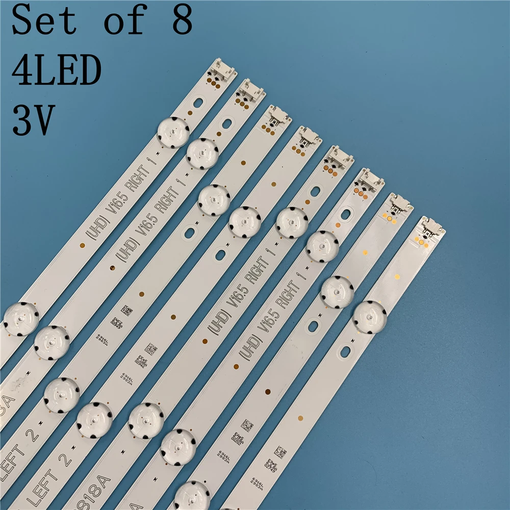 

LED Backlight strip 8 Lamp For LG 49"TV 49LJ58300W 49UH603V 49UH620V 49LW340C 49LW340H LC490DGE FJ 6916L-2705A 2706A 2707A 2708A