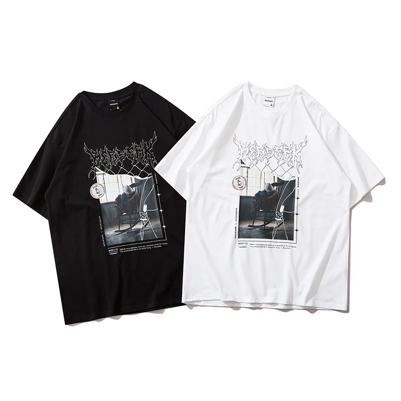

Fashion Hipster Fun Creative Printed T Shirts Women's Pure Cotton Tops Tees Hip Hop Unisex Streetwear Casual Short Sleeve Tshirt