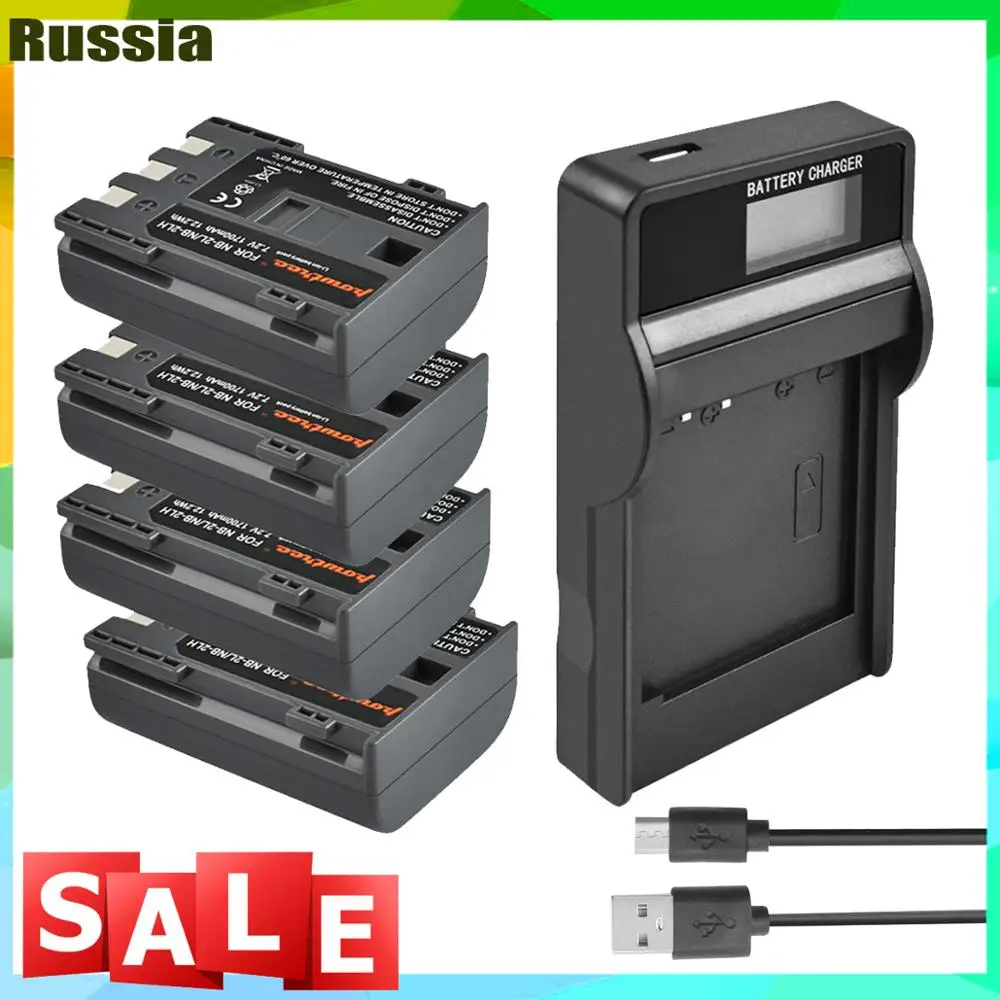 Powtree 1.7Ah NB 2L NB2L 2LH NB2LH цифровой Камера Батарея + Зарядное устройство для Canon Rebel XT XTi
