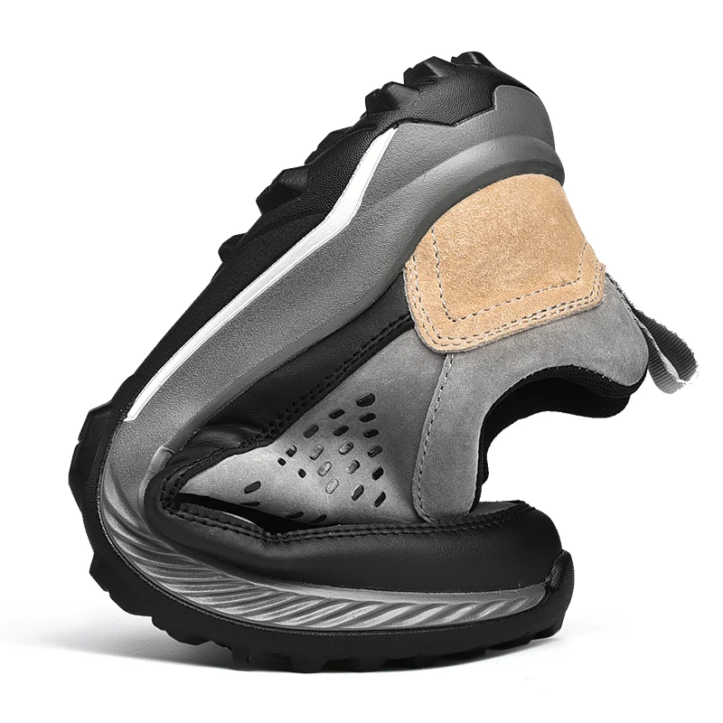 

2021 New Men's Leather Casual Shoes Are Breathable and Comfortable Suitable for Running and Mountaineering
