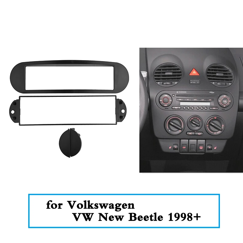 1 Din Fascia Для VOLKSWAGEN VW New Beetle 1998 + радиоприемник DVD стерео панель монтаж приборной