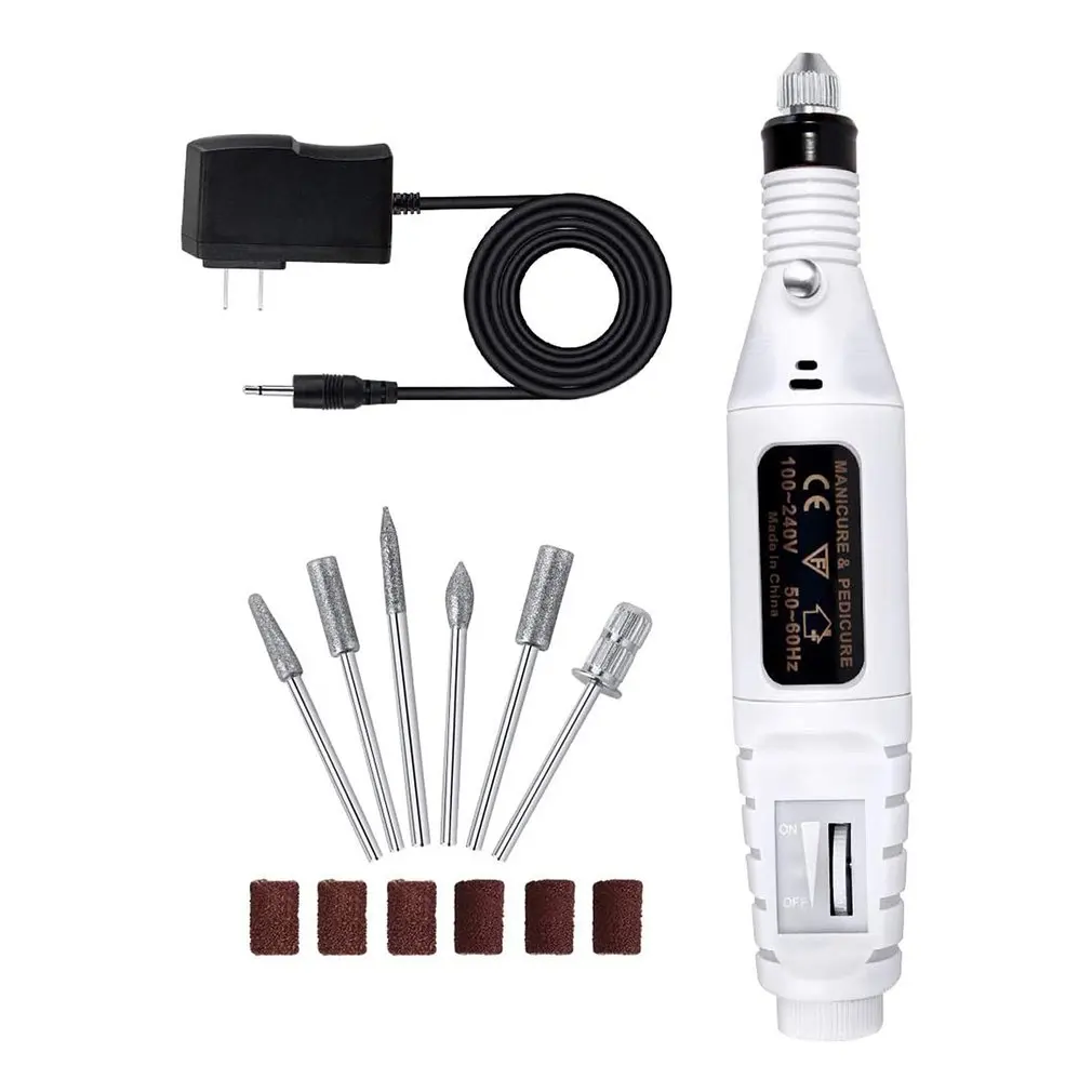 

Nail Tools Mini Electric Nail Polishing Machine USB Portable Nail Shop Electric Nail Polishing Hand Drill New Set