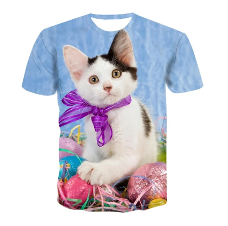 

Fashion Brand Summer 3D Cartoon Print Loose Casual Short Sleeve T-Shirt Children Tide Half Sleeve Sports Jogging Undershirt