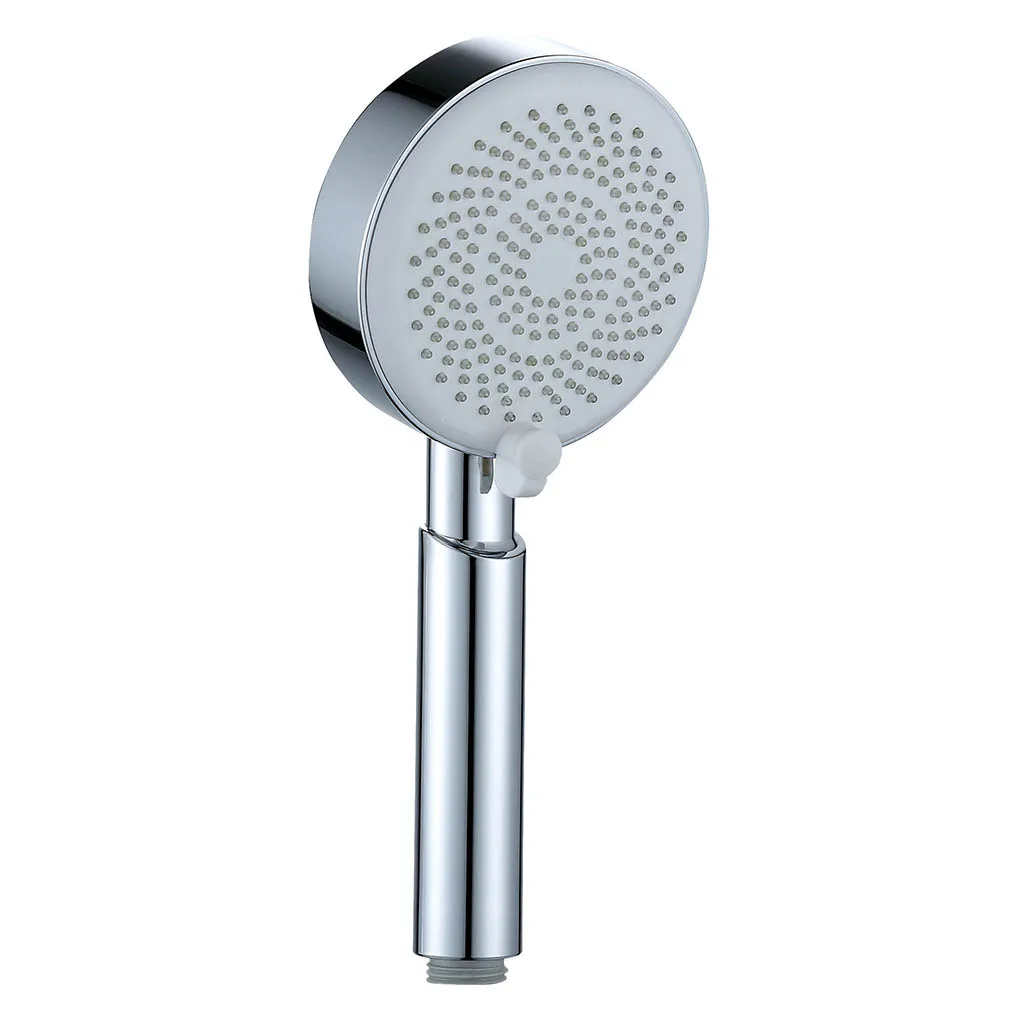 

Shower Head Plated 20mm Hand Held Showerhead Plastic Household Bath Water Sprayer with Silicone Hole
