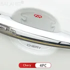 4 шт.компл. защитная пленка на дверную ручку автомобиля для Chery Tiggo Fulwin A1 A3 QQ E3 E5 G5 V5EMGRAND EC7 аксессуары для фотографий EC8