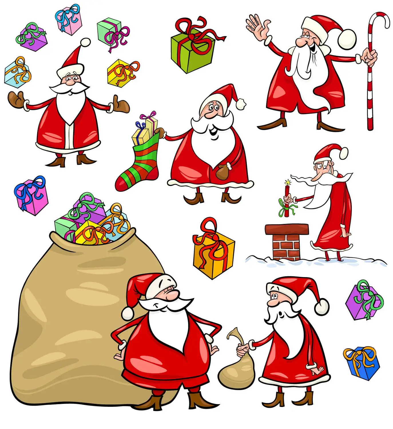 

AZSG Santa Claus Clear Stamps/Seal For DIY Scrapbooking/Card Making/Album Decorative Silicone Stamp Crafts